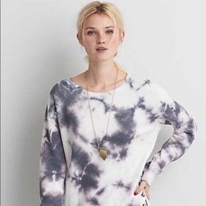 American Eagle Tie Dye Lace Up Sweatshirt